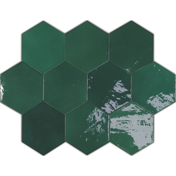 Zellige Hexa Emerald 10,8x12,4, afname per doos van 0,382 m²