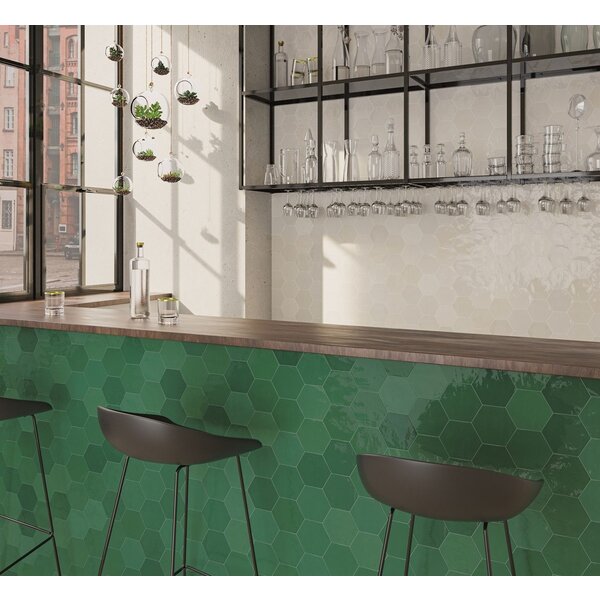Zellige Hexa Emerald 10,8x12,4, afname per doos van 0,382 m²