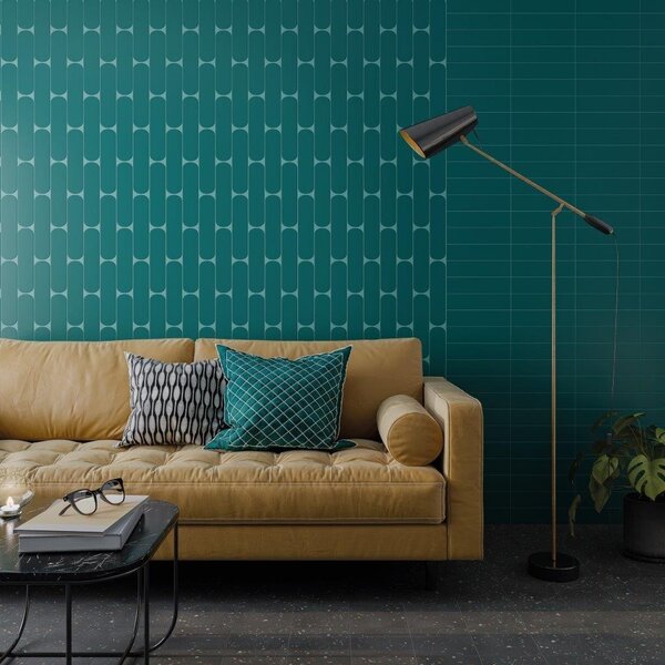 Grace Oval Teal Matt 7,5x30, afname per doos van 0,488 m²