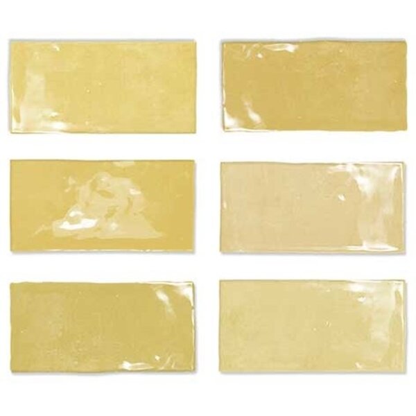 Fez Mustard Gloss 6,2x12,5, afname per doos van 0,484 m²