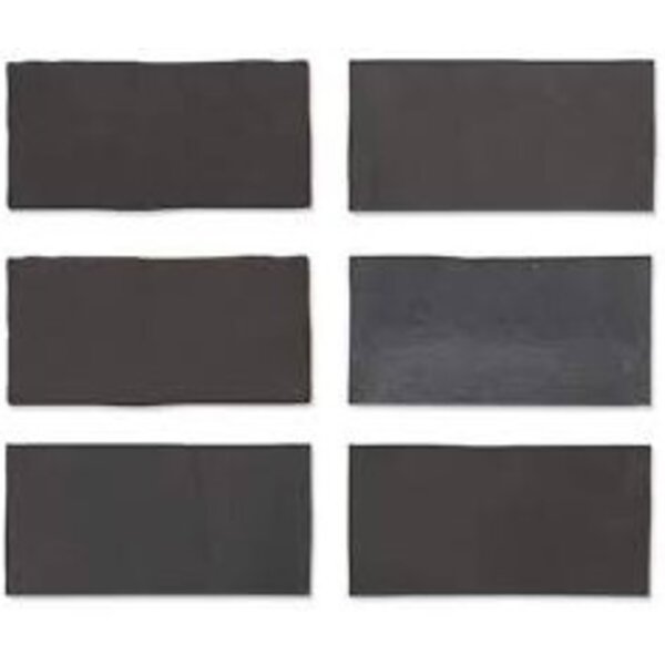 Fez Graphite Matt 6,2x12,5, afname per doos van 0,484 m²