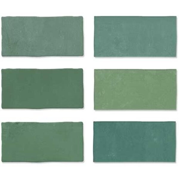 Fez Emerald Matt 6,2x12,5, afname per doos van 0,484 m²