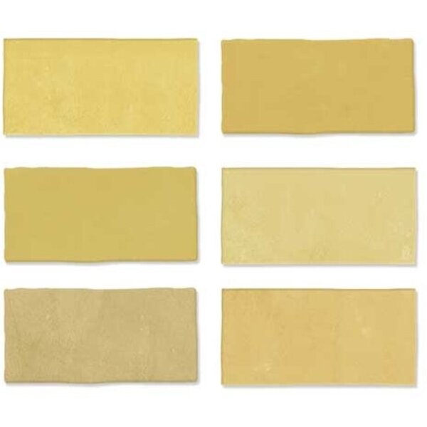 Fez Mustard Matt 6,2x12,5, afname per doos van 0,484 m²