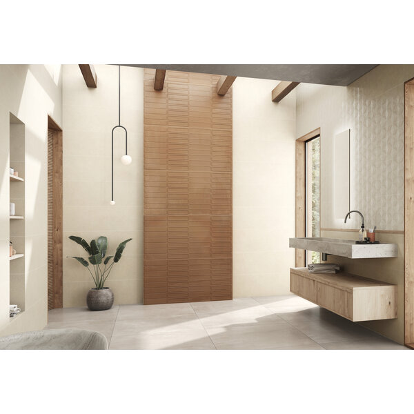 Tau Cute relief 33,3x100 Cream, afname per doos van 2 m²