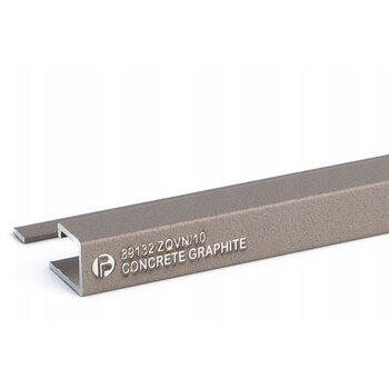 Profilpas tegelprofiel Proangle Q Concrete Graphite a 270 cm, aluminium gecoat