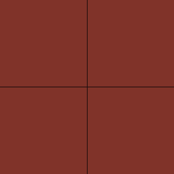 Winckelmans Dots 5x5 cm, vlak, rouge (ROU), 9 mm dik, afname per doos van 25 stuks