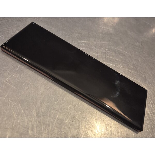 sierstrip 5x15 cm zwart glans, afname per stuk