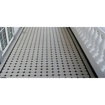 TopCer 4414 White Octagon 10x10 + 4416 Black Dot 3x3 a 1.26 m²
