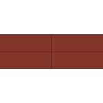 Winckelmans Rectangles 5x15 cm, vlak, rouge (ROU), 9 mm dik, afname per doos van 0,15 m²