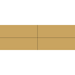 Winckelmans Rectangles 5x15 cm, vlak, jaune (JAU), 9 mm dik, afname per doos van 0,15 m²