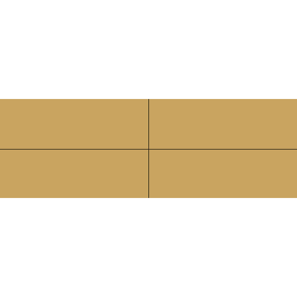 Winckelmans Rectangles 5x15 cm, vlak, jaune (JAU), 9 mm dik, afname per doos van 0,15 m²