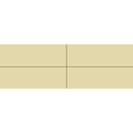 Winckelmans Rectangles 5x15 cm, vlak, vanille (VAN), 9 mm dik, afname per doos van 0,15 m²