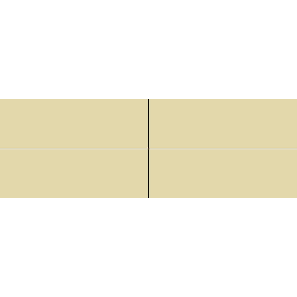 Winckelmans Rectangles 5x15 cm, vlak, vanille (VAN), 9 mm dik, afname per doos van 0,15 m²