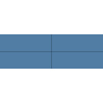 Winckelmans Rectangles 5x15 cm, vlak, bleu fonce (BEF), 9 mm dik, afname per doos van 0,15 m²