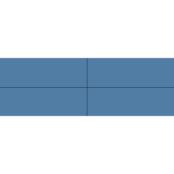 Winckelmans Rectangles 5x15 cm, vlak, bleu fonce (BEF), 9 mm dik, afname per doos van 0,15 m²