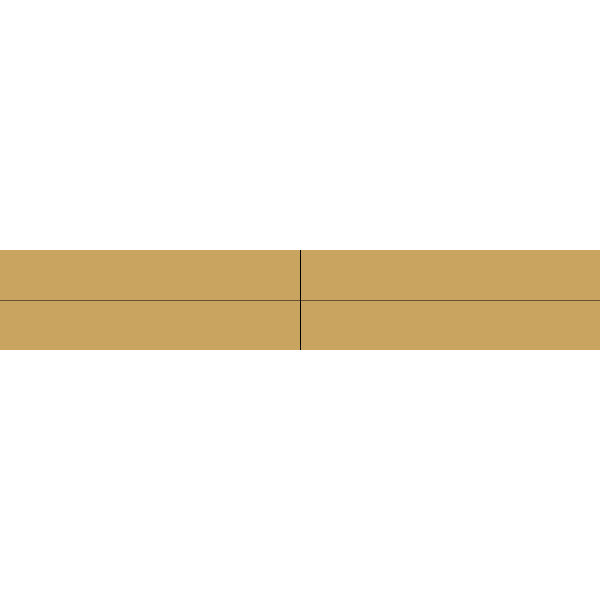 Winckelmans Rectangles 2,5x15 cm, vlak, jaune (JAU), 9 mm dik, afname per doos van 0,15 m²