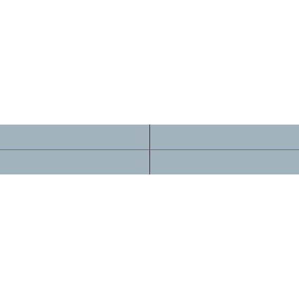 Winckelmans Rectangles 2,5x15 cm, vlak, pale blue (BEP), 9 mm dik, afname per doos van 0,15 m²