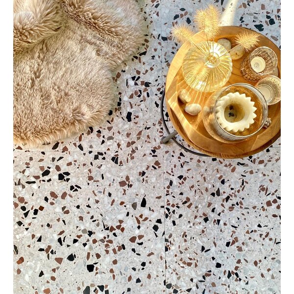 De Tegel BV Terrazzo Collezione Sassi Romagna 60x60x2 cm, afname per tegel van 0,36 m²