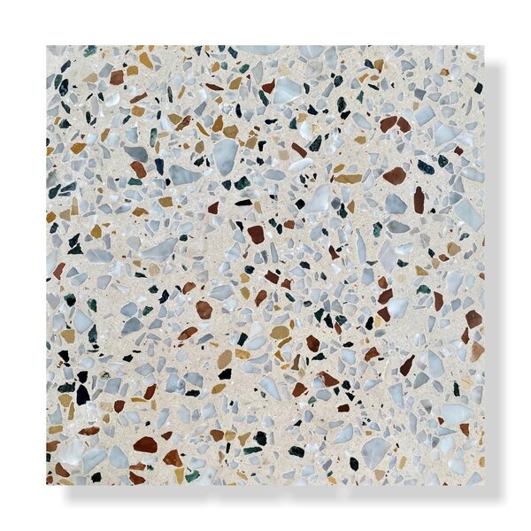 De Tegel BV Terrazzo Collezione Sassi Fenillia 60x60x2 cm, afname per tegel van 0,36 m²