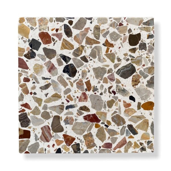 De Tegel BV Terrazzo Collezione Sassi Bologna 60x60x2 cm, afname per tegel van 0,36 m²
