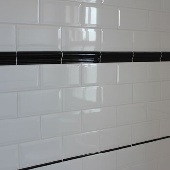 HoC sierstrip Moldura zwart glans