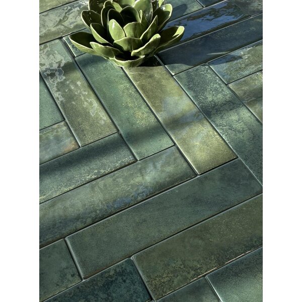 Wandtegel Boutique Verde Oro glans 5,6x23,1, afname per doos van 0,31 m²