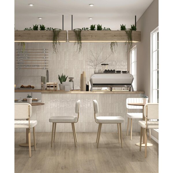 Wandtegel Boutique Crema glans 5,6x23,1, afname per doos van 0,31 m²