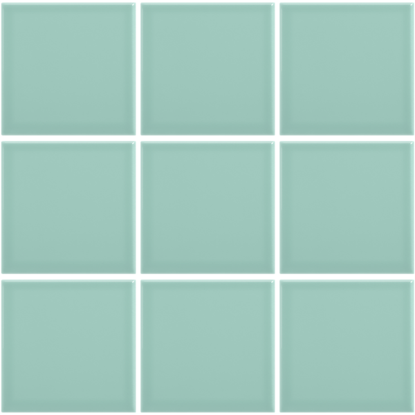 Complementto wandtegel Liso 10x10 Acqua glans, afname per doos van 0,5 m²