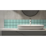 Complementto wandtegel Liso 10x10 Acqua glans, afname per doos van 0,5 m²