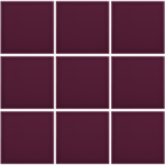 Complementto wandtegel Liso 10x10 Aubergine glans, afname per doos van 0,5 m²