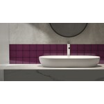 Complementto wandtegel Liso 10x10 Aubergine glans, afname per doos van 0,5 m²