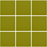 Complementto wandtegel Liso 10x10 Avocado glans, afname per doos van 0,5 m²