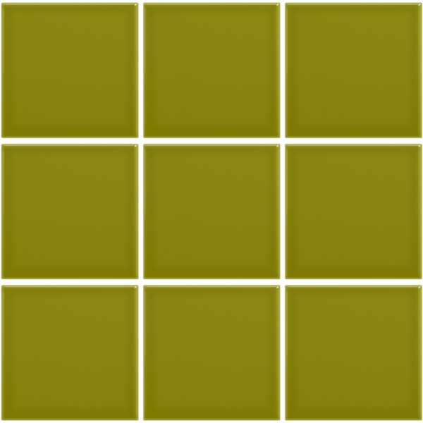 Complementto wandtegel Liso 10x10 Avocado glans, afname per doos van 0,5 m²
