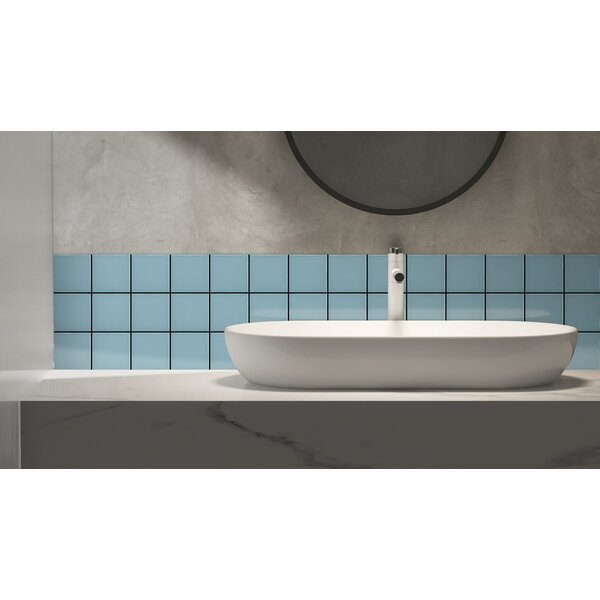 Complementto wandtegel Liso 10x10 Blue glans, afname per doos van 0,5 m²