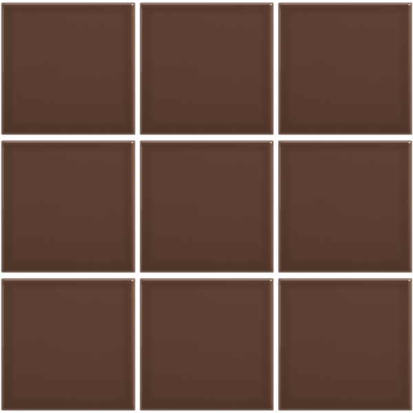 Complementto wandtegel Liso 10x10 Brown glans, afname per doos van 0,5 m²