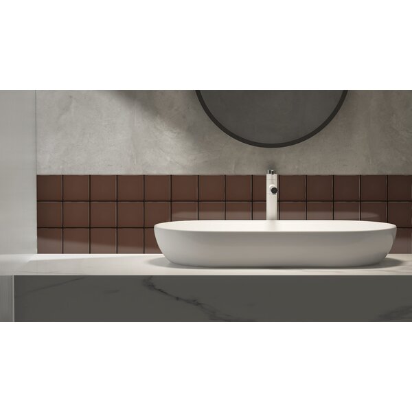 Complementto wandtegel Liso 10x10 Brown glans, afname per doos van 0,5 m²