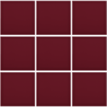 Complementto wandtegel Liso 10x10 Burgundy glans, afname per doos van 0,5 m²