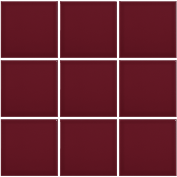 Complementto wandtegel Liso 10x10 Burgundy glans, afname per doos van 0,5 m²