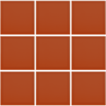 Complementto wandtegel Liso 10x10 Burnt Orange glans, afname per doos van 0,5 m²