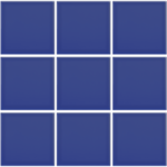 Complementto wandtegel Liso 10x10 Dark Blue glans, afname per doos van 0,5 m²