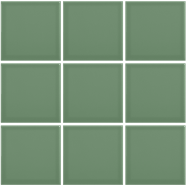Complementto wandtegel Liso 10x10 Dark Green glans, afname per doos van 0,5 m²