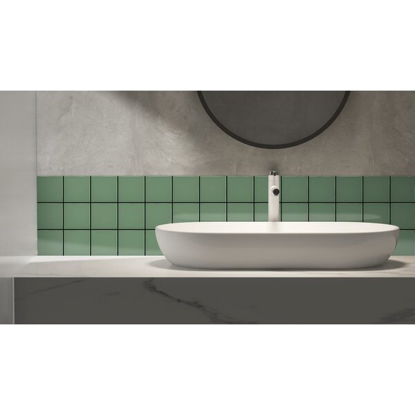 Complementto wandtegel Liso 10x10 Dark Green glans, afname per doos van 0,5 m²