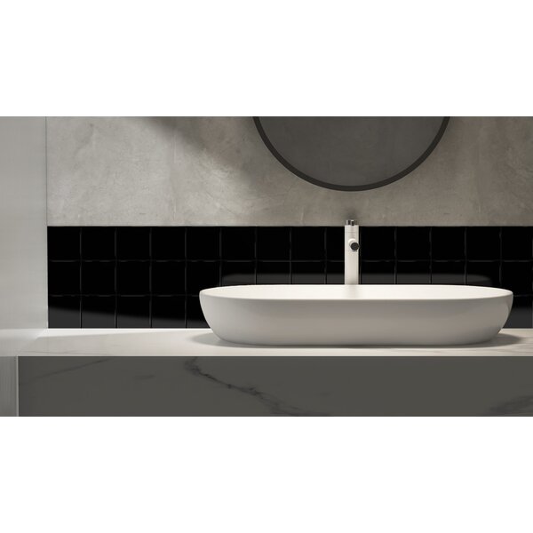 Complementto wandtegel Liso 10x10 Black glans, afname per doos van 0,5 m²
