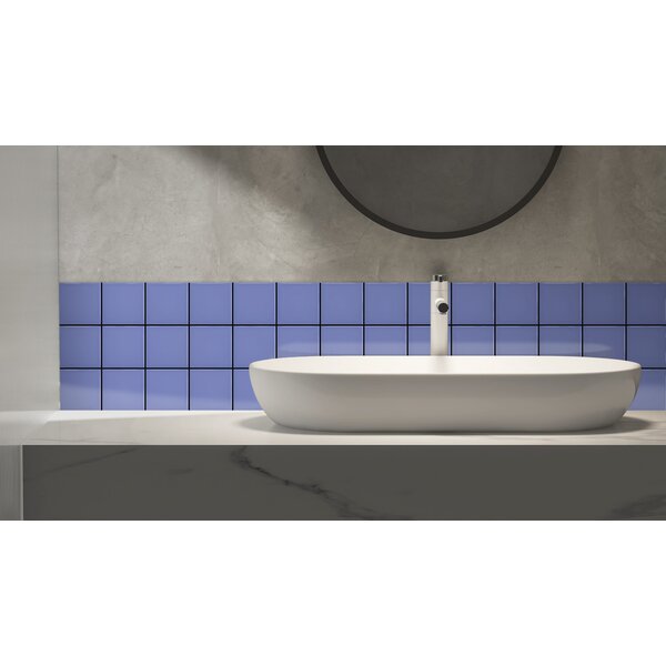 Complementto wandtegel Liso 10x10 Light Blue glans, afname per doos van 0,5 m²