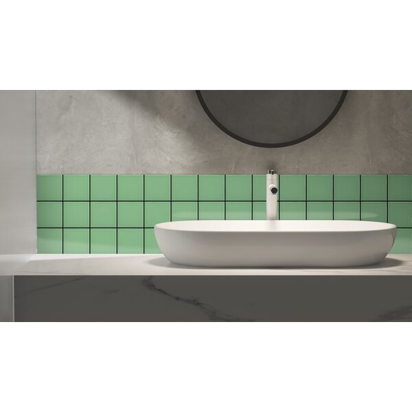 Complementto wandtegel Liso 10x10 Light Green glans, afname per doos van 0,5 m²