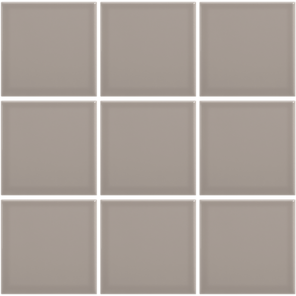 Complementto wandtegel Liso 10x10 Light Grey glans, afname per doos van 0,5 m²
