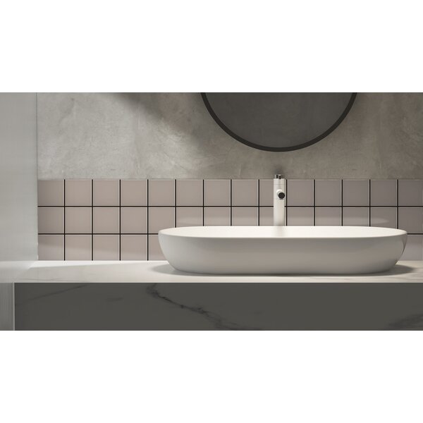 Complementto wandtegel Liso 10x10 Light Grey glans, afname per doos van 0,5 m²