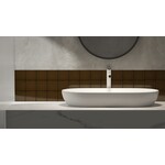 Complementto wandtegel Liso 10x10 Mocca glans, afname per doos van 0,5 m²