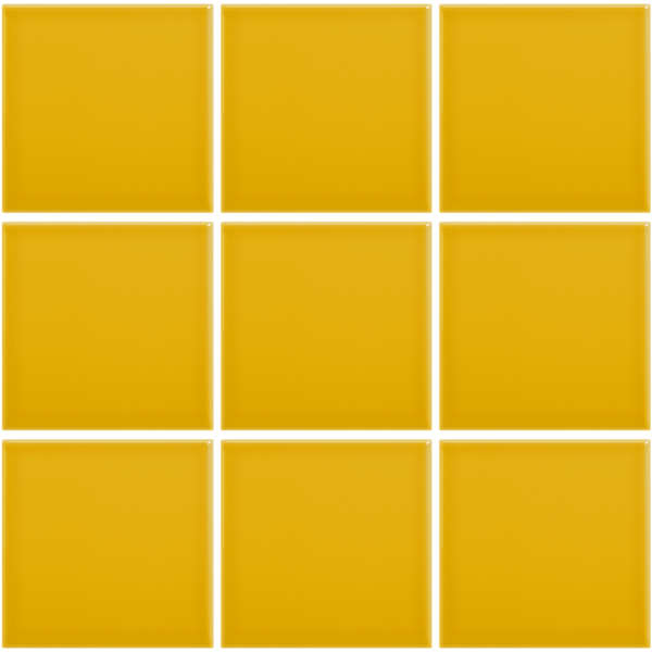 Complementto wandtegel Liso 10x10 Mustard glans, afname per doos van 0,5 m²