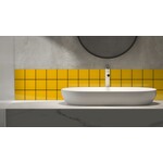 Complementto wandtegel Liso 10x10 Mustard glans, afname per doos van 0,5 m²